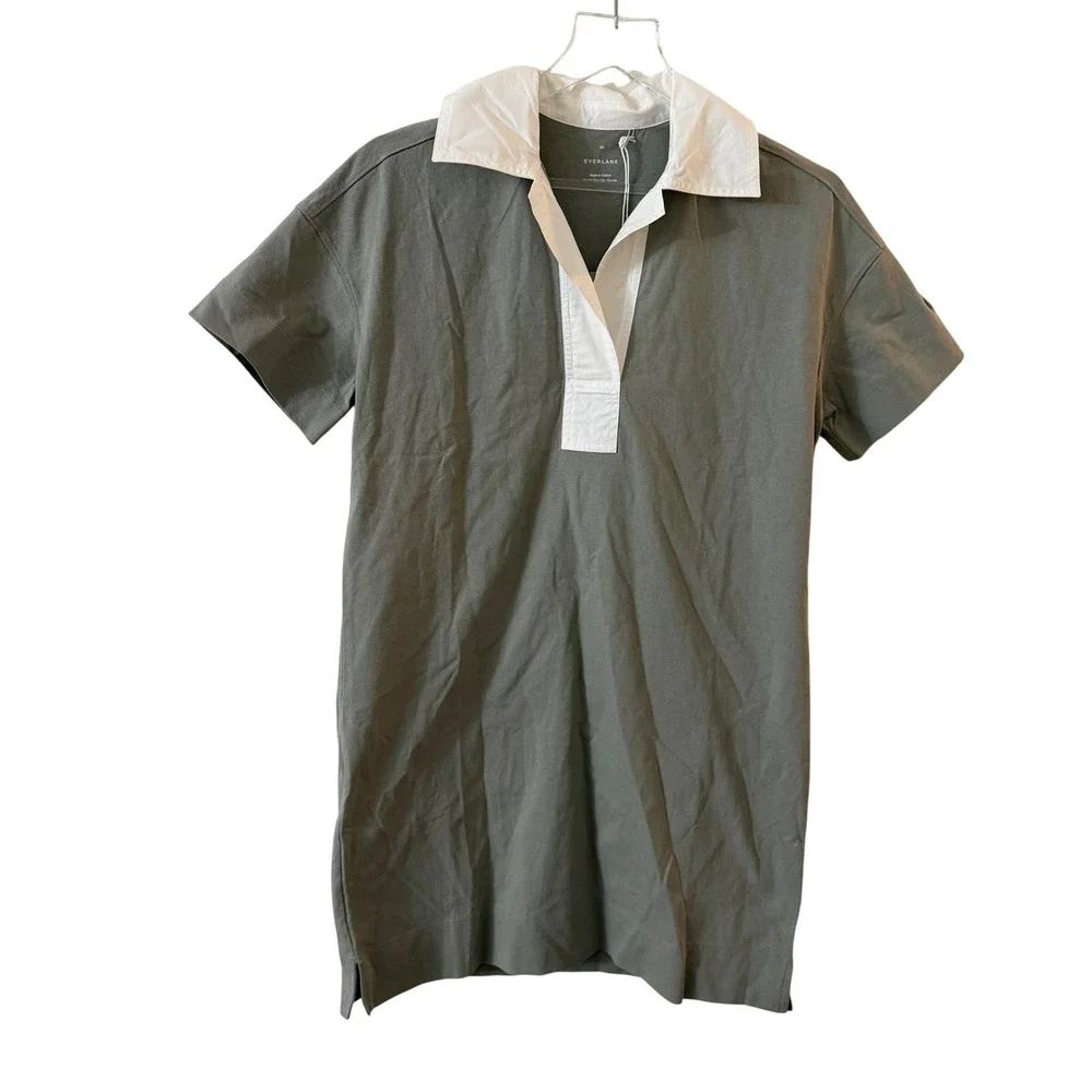 NWT Everlane The Organic‎ Cotton Polo Dress in Clay Size XS